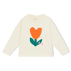 Arsène et Les Pipelettes - Organic Cotton Floral T-Shirt | Ecru