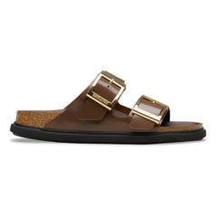 BIRKENSTOCK - Arizona Sandale aus Lackleder mit Dornschließe | Braun