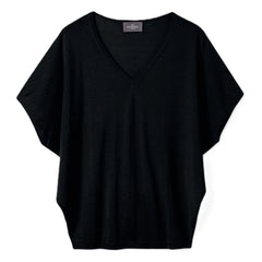 Bompard - Ultra Thin V-Neck Cashmere & Silk Sweater | Black