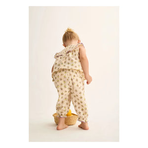 Cozmo - Lina Organic Cotton Flower Pattern Pants | Lavender