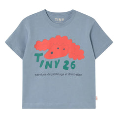 Tinycottons - Tiny 26 Organik pamuklu T-shirt | Gri mavi