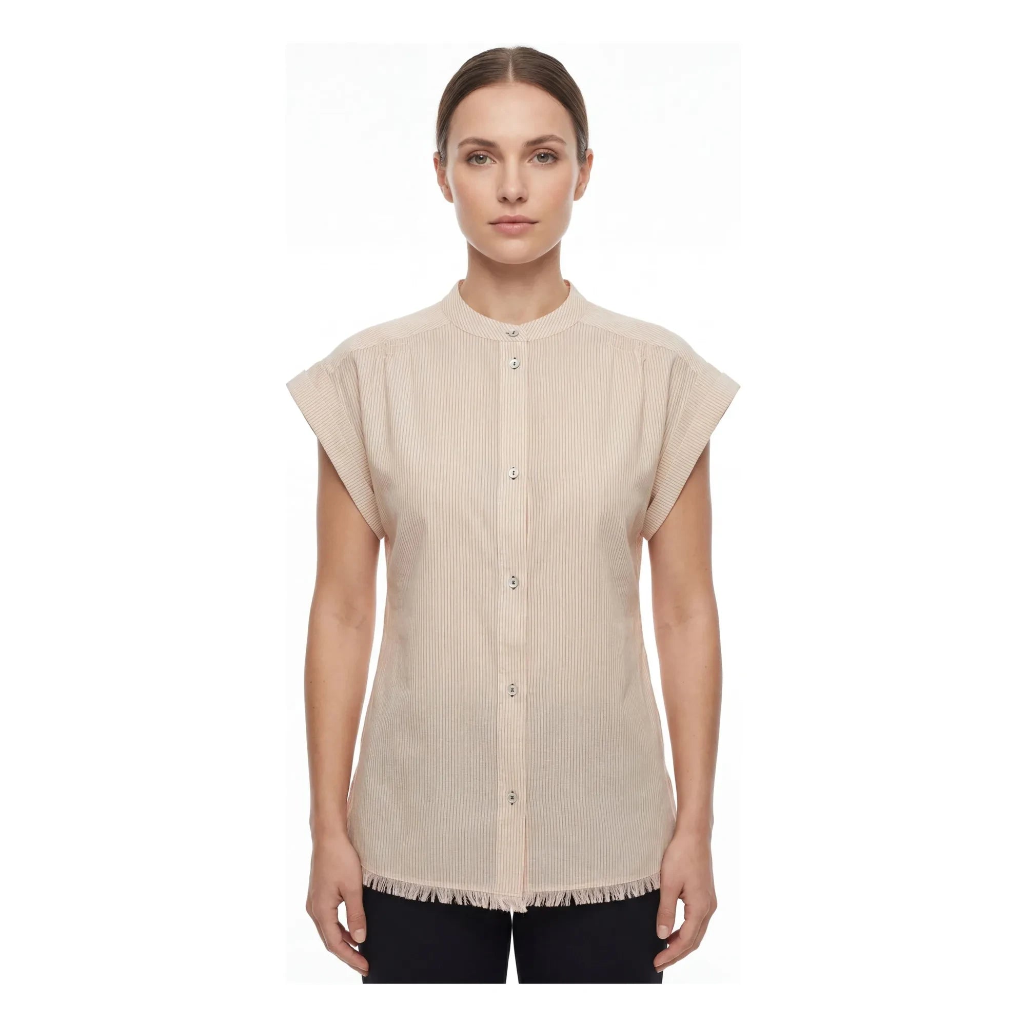 Hod - Gestreifte Bluse Amandine Baumwolle | Creme