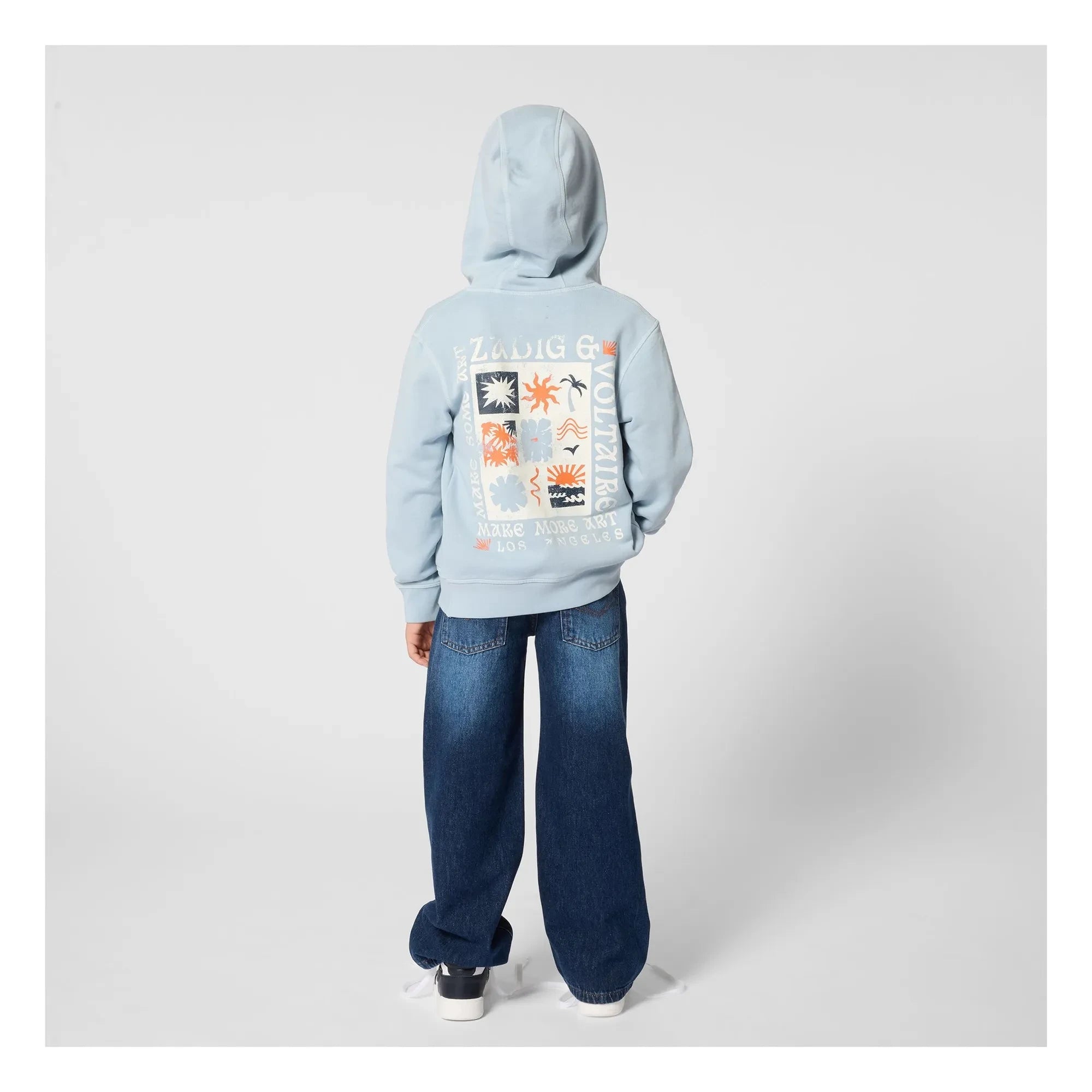 Zadig & Voltaire - Make More Art Zip-up Sweatshirt | Light Blue