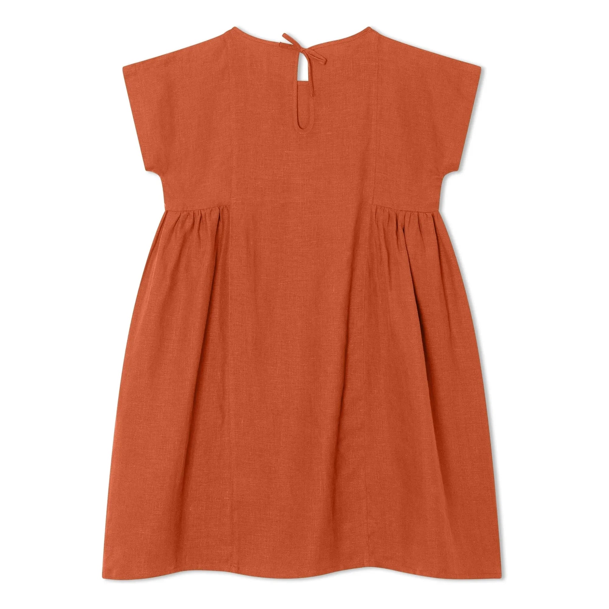 Matona - Leinenkleid mit Boxy-Schnitt, mittellang | Dunkelgrün