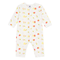 Petit Bateau – Schlafsack aus Bio-Baumwolle mit Obst-Print | Weiß