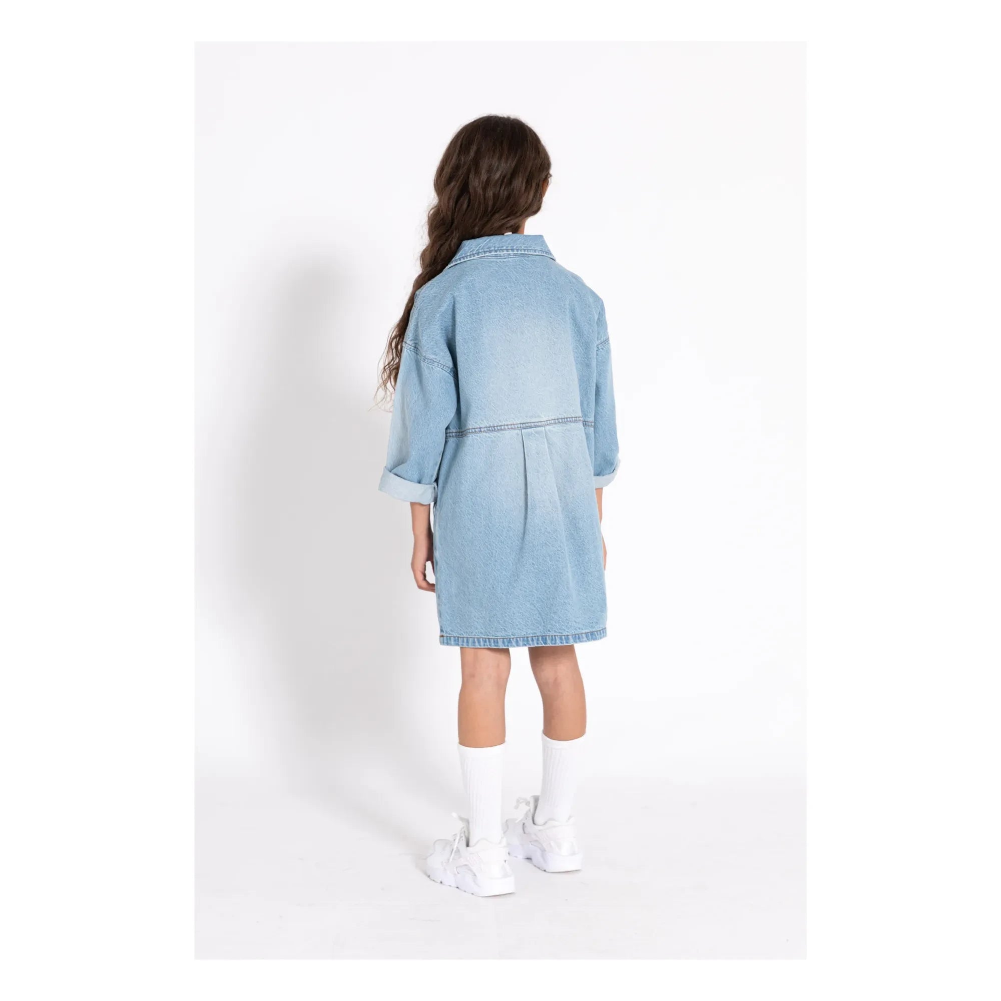 Finger in the nose - Olga elbise | Yıkanmış denim