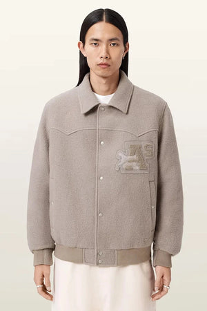 AllSaints erkek yün bomber ceket ROYCE