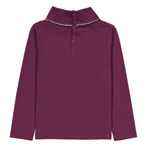 Hello Simone - Twiggy Organic Cotton Turtleneck, Solid Color | Burgundy