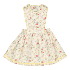 Bebe Organic - Annice Fleurie Ruffle Apron Dress | White