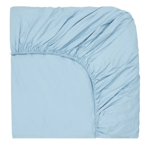 Suite 702 - Organic Percale Elastic Fitted Sheet | Light blue