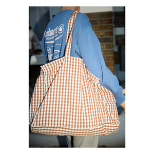 Gabrielle Paris – Wochenendtasche aus Moka-Karo | Mokka
