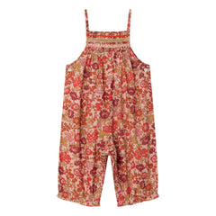 Bonpoint - Lilisy Fleurie Organic Cotton Salopet | Dust Pink