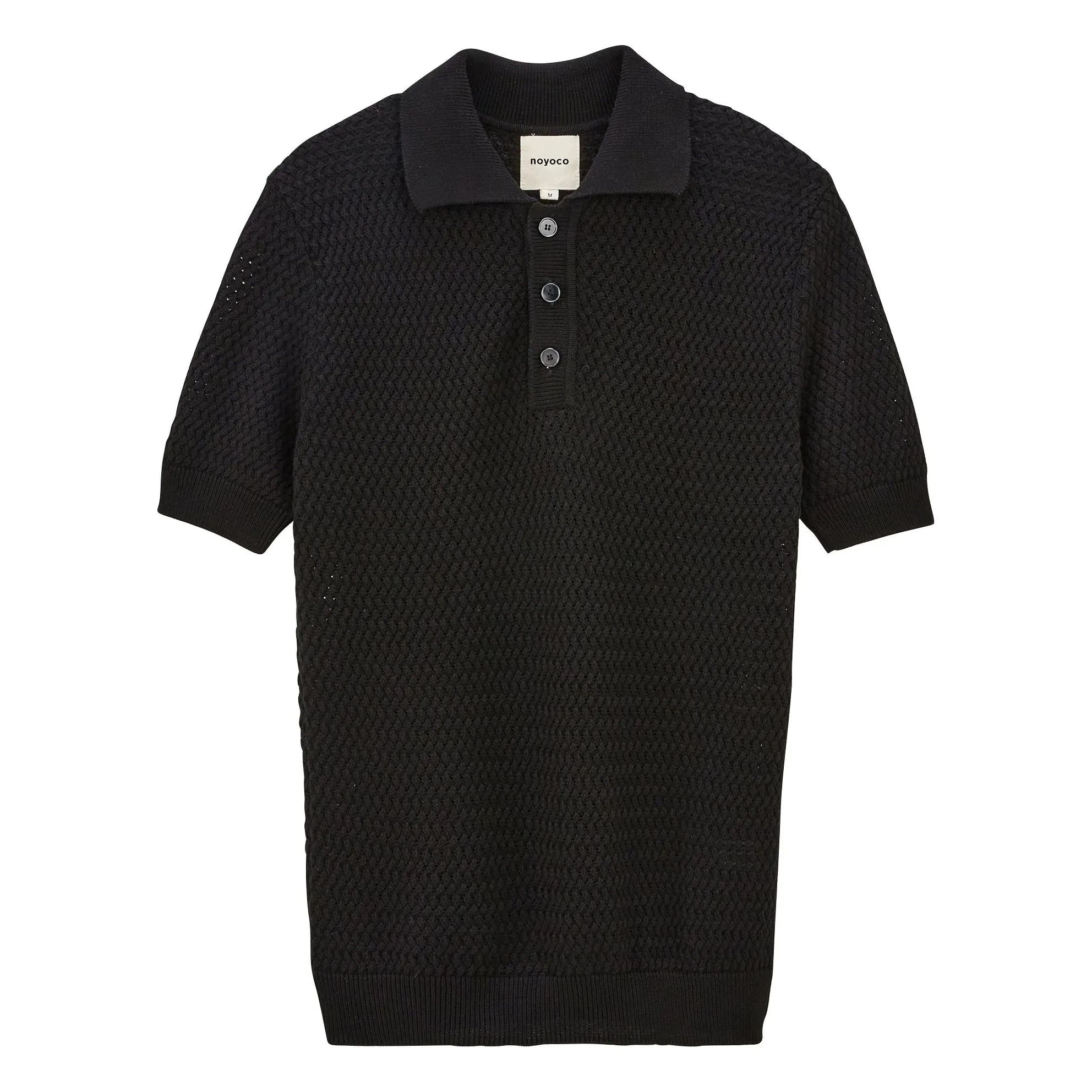 Noyoco - Haring organik pamuk polo tişört | Siyah