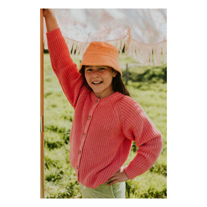 Yuki - Organik Pamuk Raglan Hırka | Blush