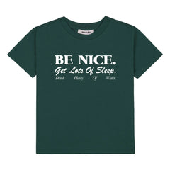 Sporty & Rich - Be Nice T-shirt Made from Recycled Cotton | Dark Green