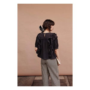 Emile et Ida - Cotton ruffled blouse | Black