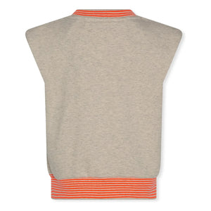 AO76 – Zweifarbiges Oberteil aus recycelter Baumwolle | Heather Grey