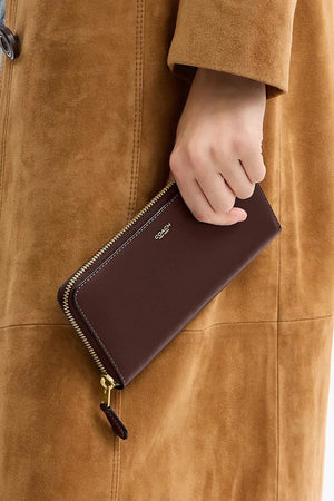 Coach kadın deri cüzdan Accordion Zip
