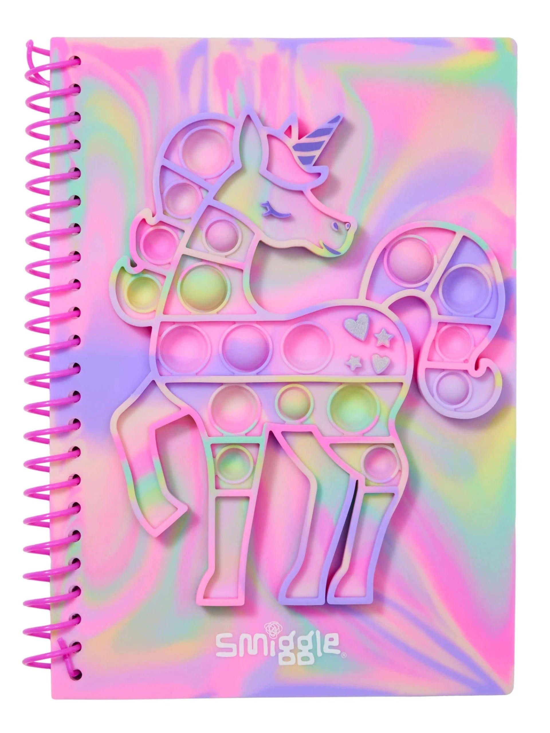 Smiggle - Popem Unicorn Popit A5 Çizgili Defter-Dinossi