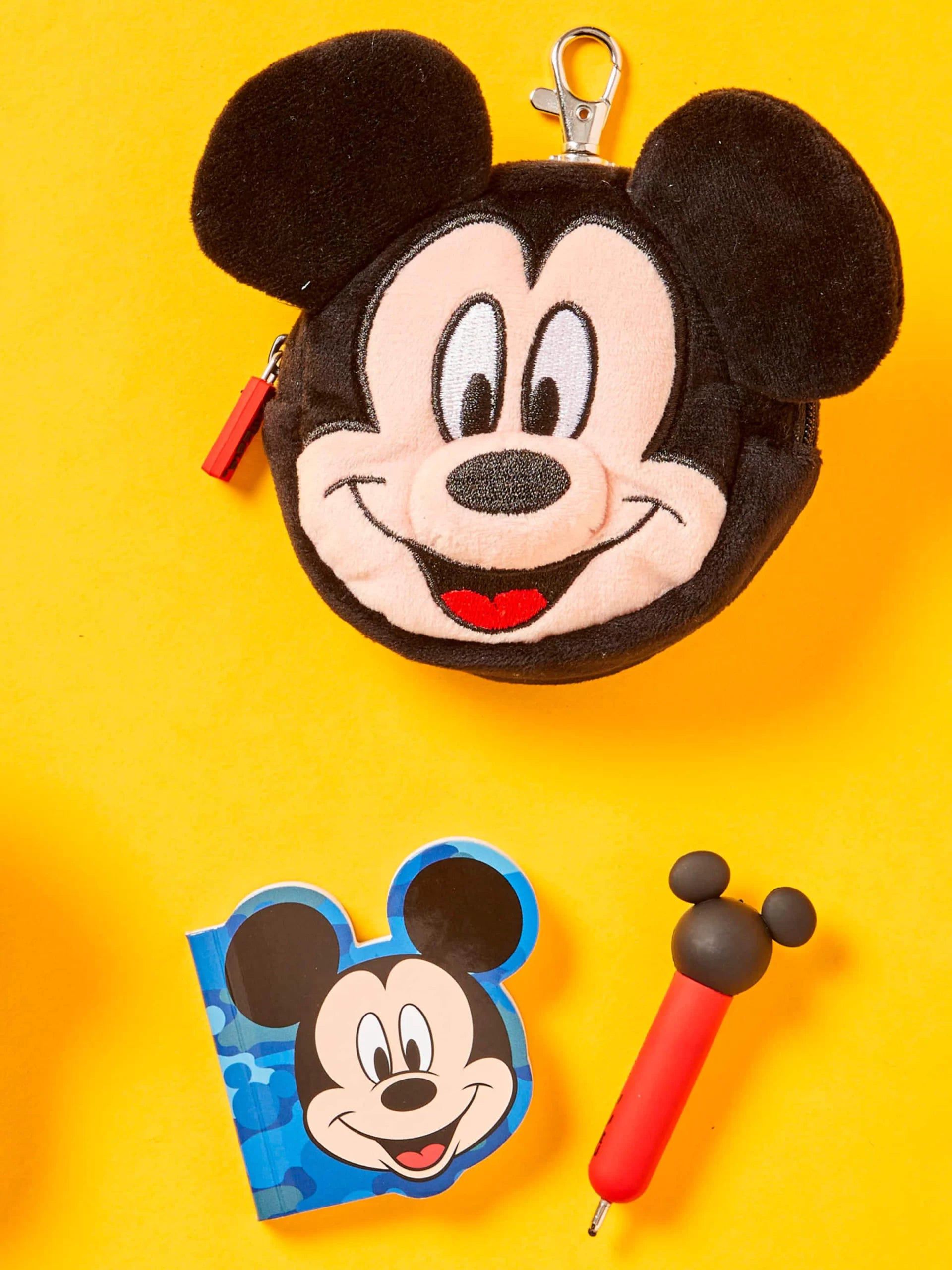 Smiggle - Mickey Mouse Minik Anahtarlıklı Kalemli Not Defteri-Dinossi