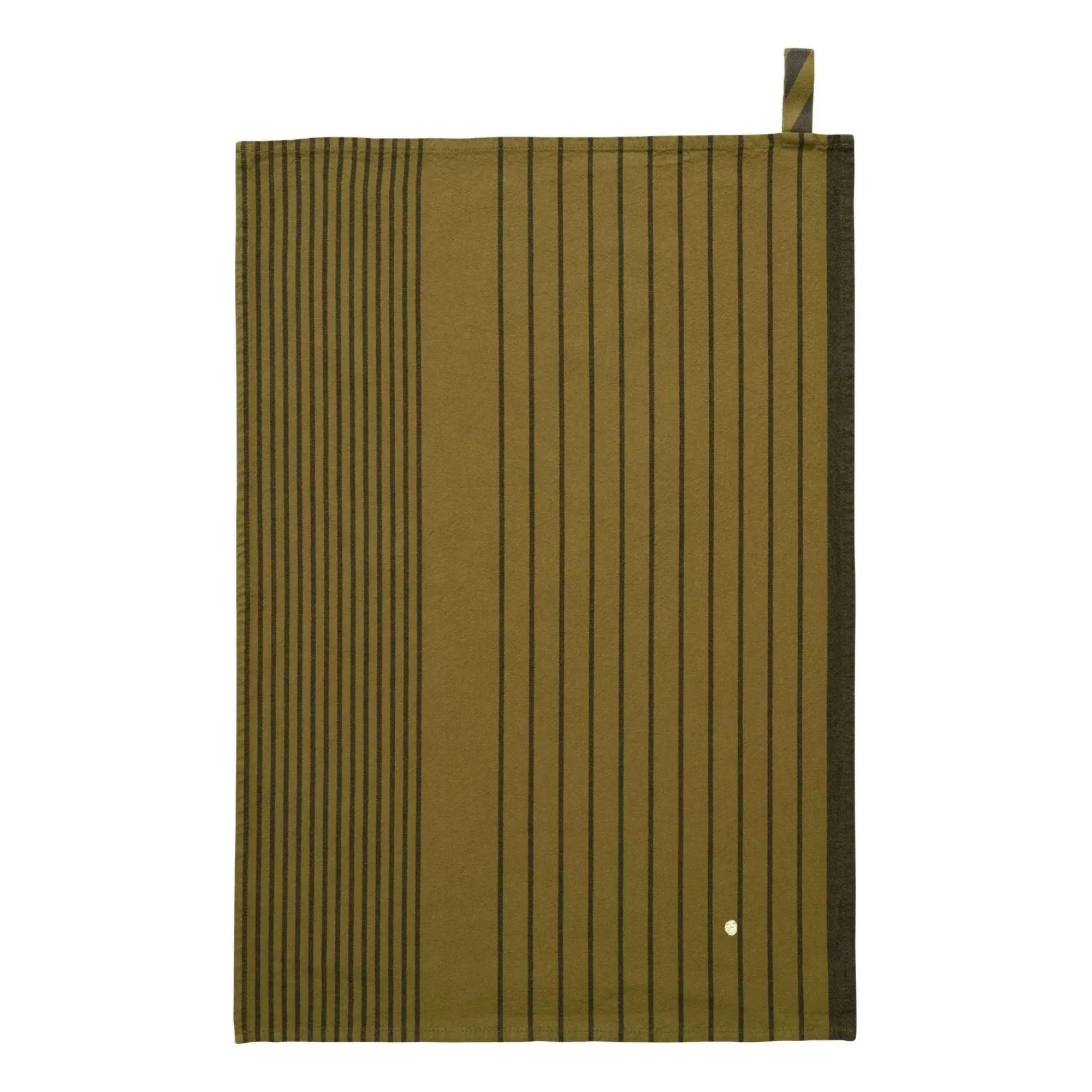 La cerise sur le gâteau - Piero cotton striped kitchen towel | Camel