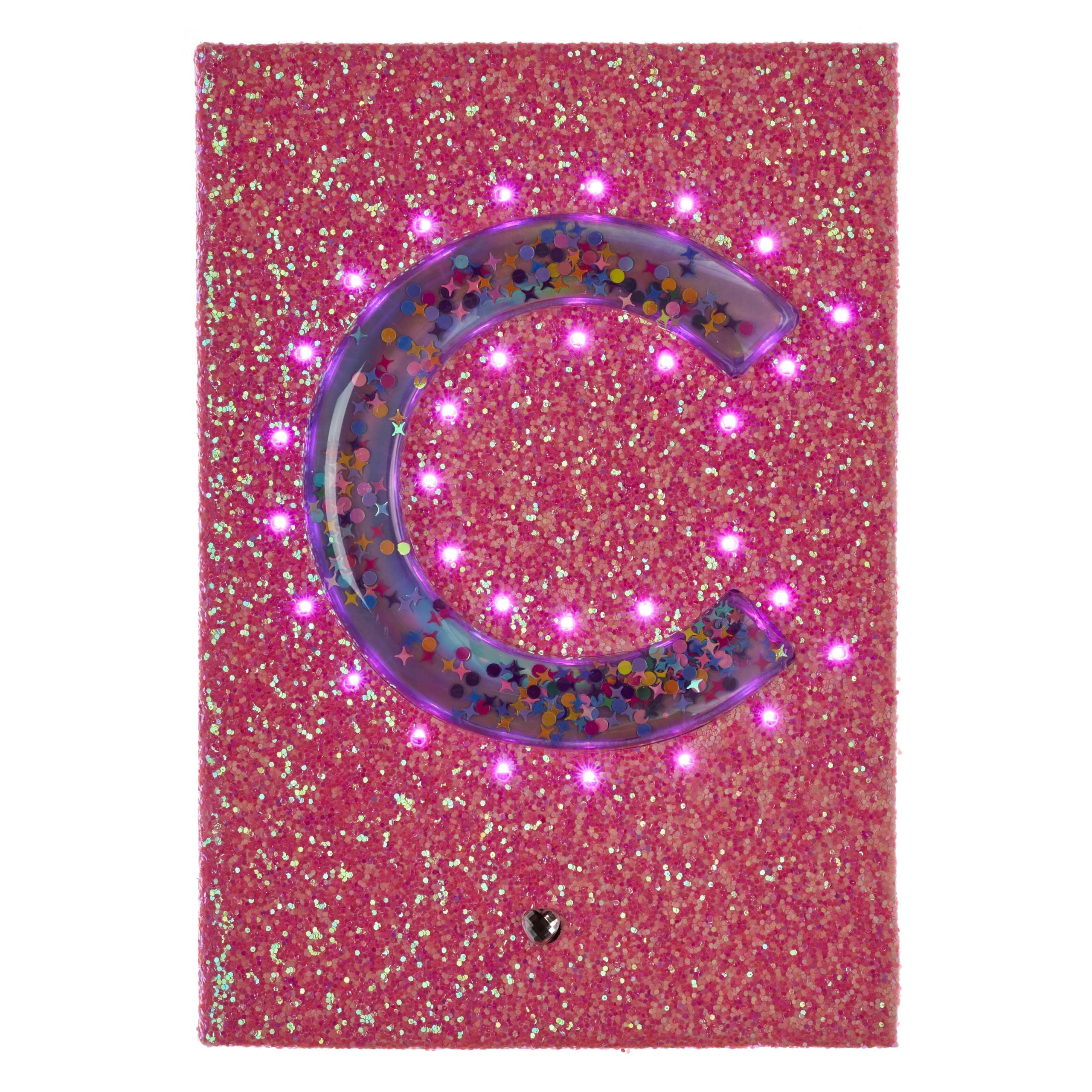 Smiggle - Işıklı Alfabe Harfli Pembe A5 Defter-Dinossi