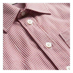Finger in the nose - Rogue Striped Shirt | Brick Red