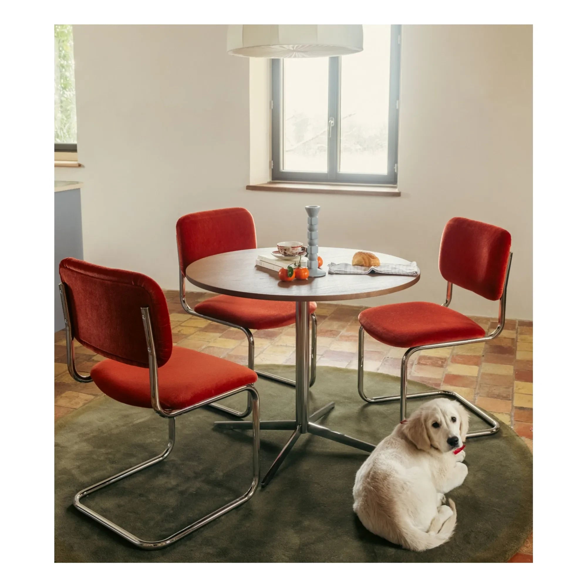 The Socialite Family - Mohir Samt Classica Sessel | Vermilion