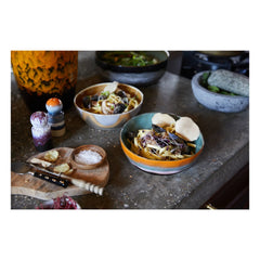 HKliving - Steingut Suppenteller - 2er Set | Hellblau