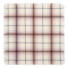 Bompard - Mini Carré Tartan Cashmere Scarf | Mauve
