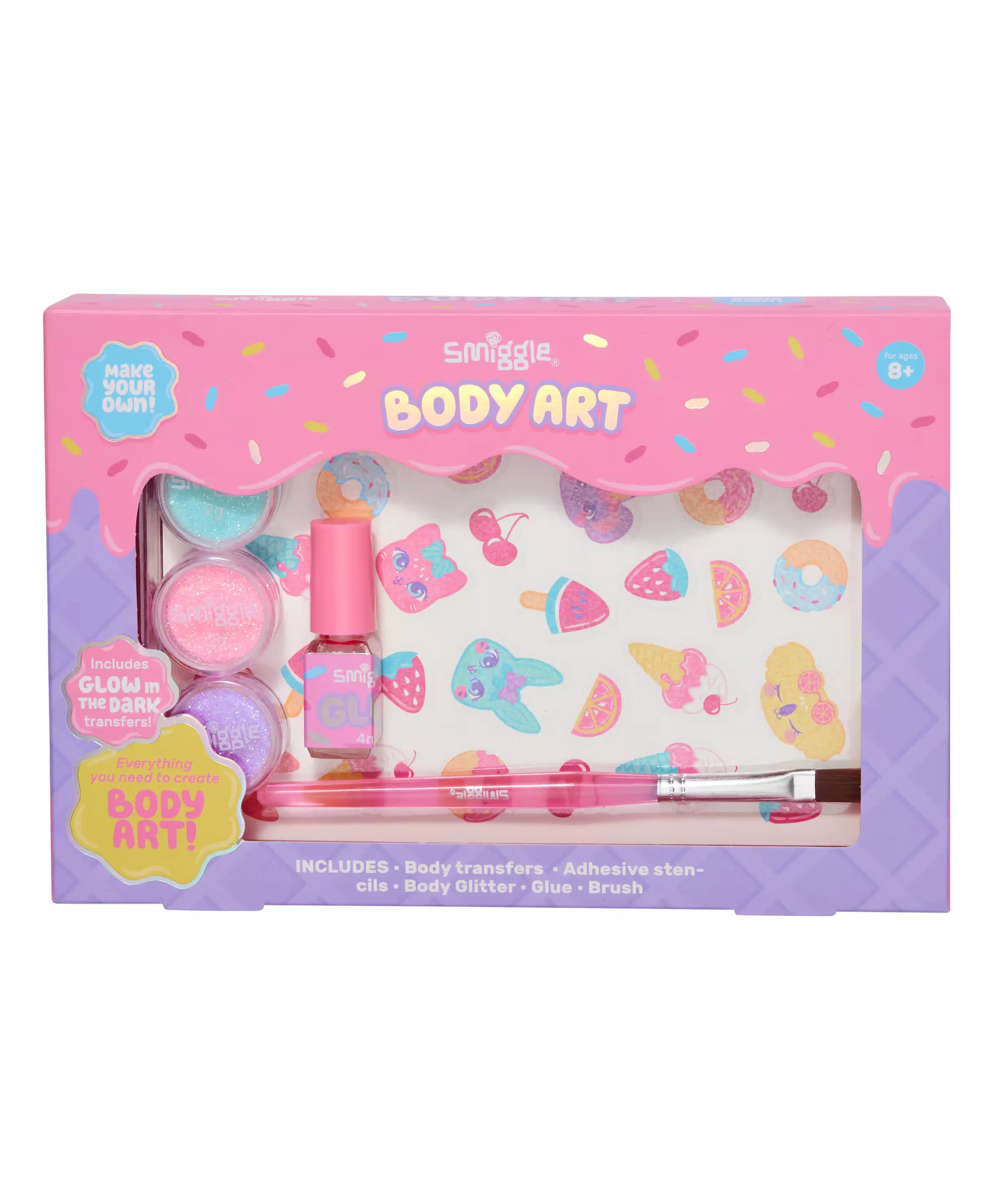 Smiggle - Çocuk Vücut Şablon ve Tasarım Seti - Dinossi