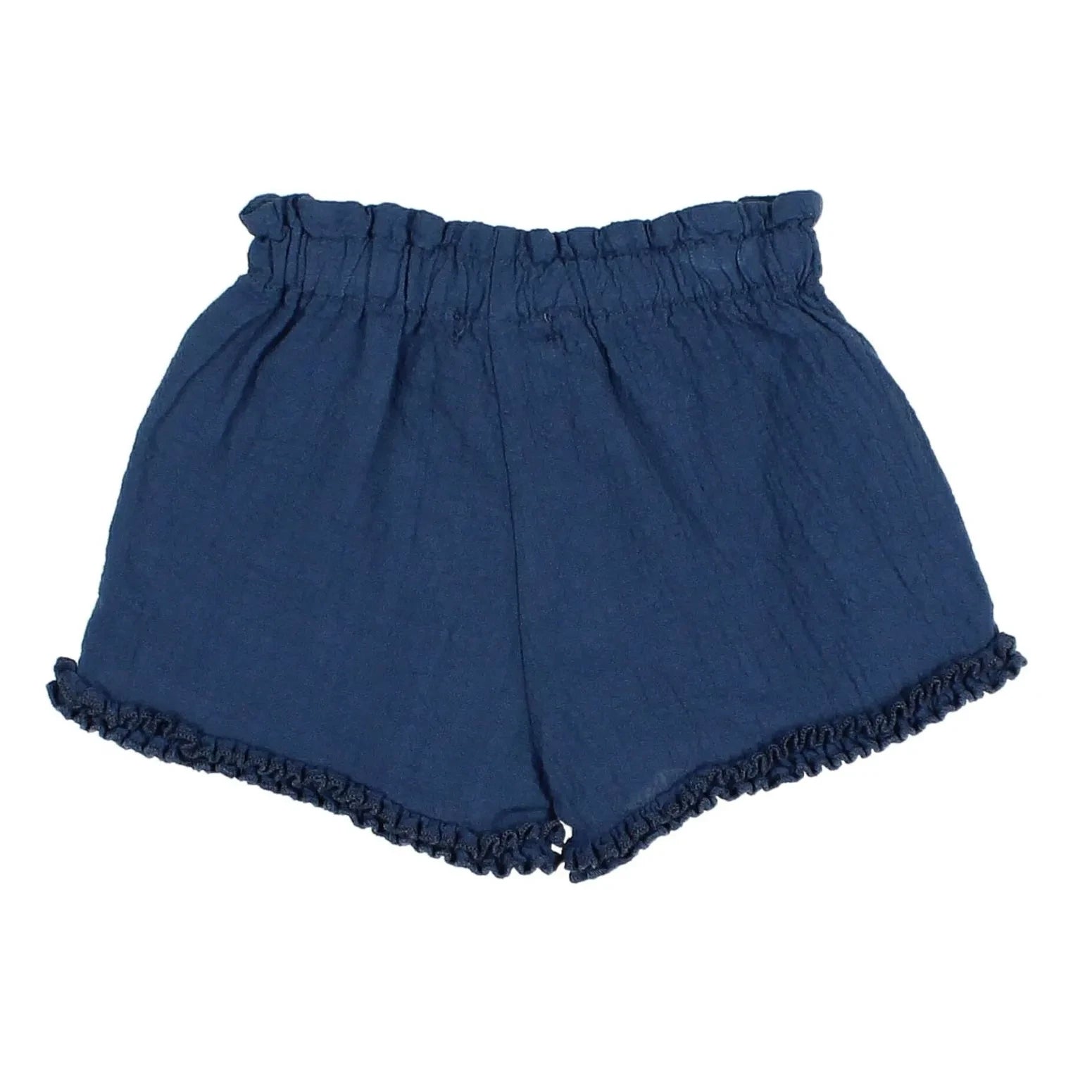 Búho - Organic Cotton Baby Ruffled Shorts | Navy Blue