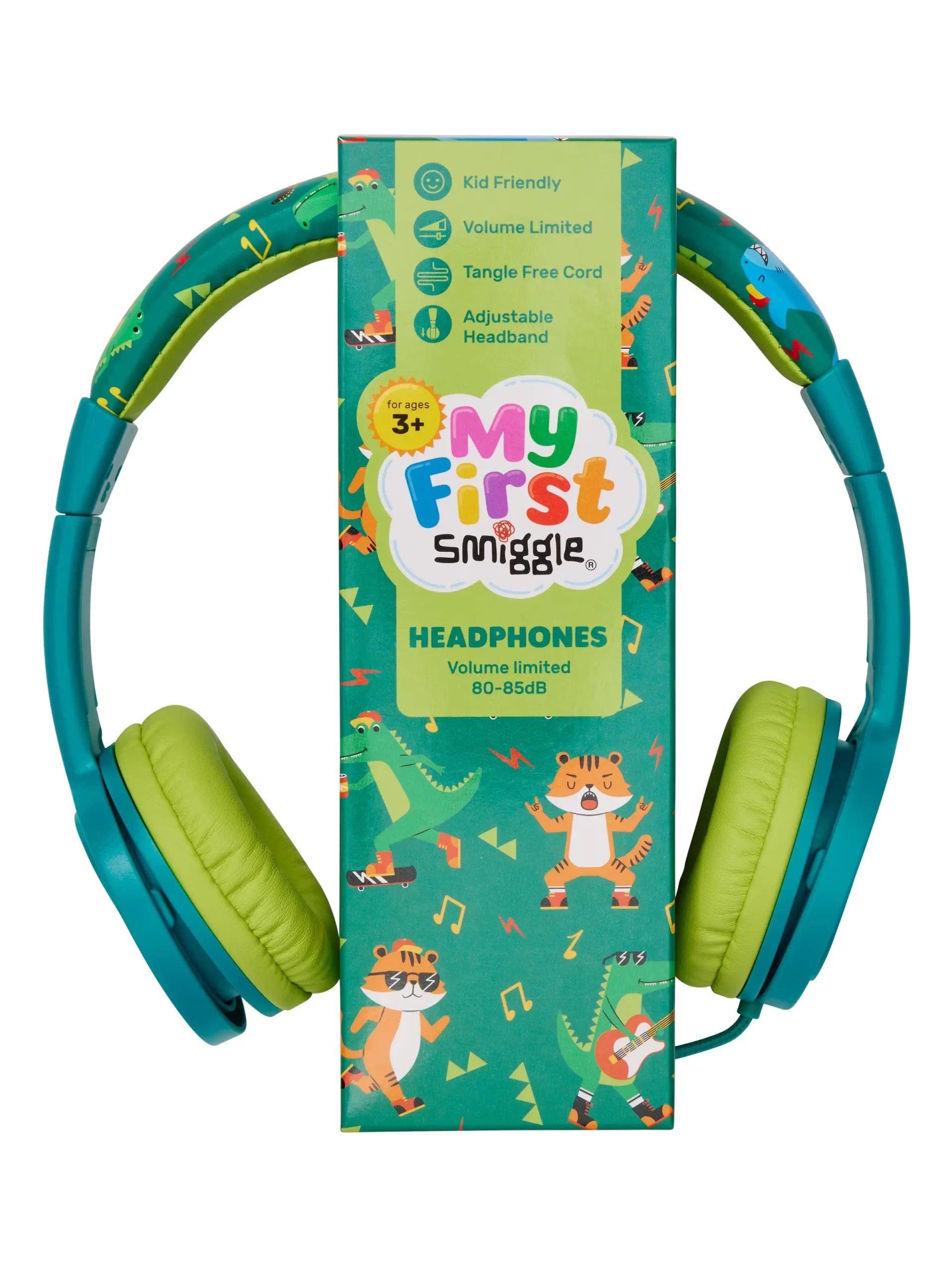 Smiggle - Lets Play Junior Vahşi Orman Kulak Üstü Kulaklık-Dinossi