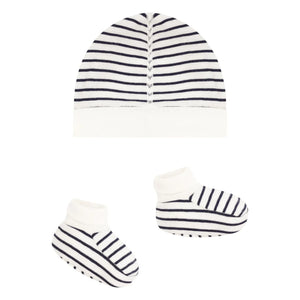 Petit Bateau - Marinière Terlik ve Bere Seti | Lacivert