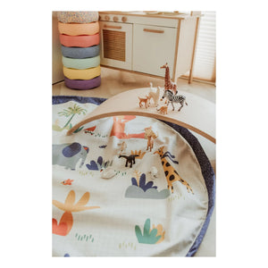 Play and Go - Noomad Puce et Pilou Tasche/Spielmatte - Play&Go x Moulin Roty | Blau