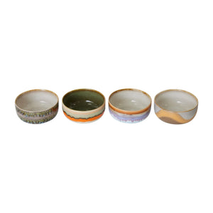 HKliving - Taş seramik kase - 4'lü set