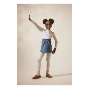 Soor Ploom - Organic Cotton Floral Pattern Stretch Leggings | Ecru