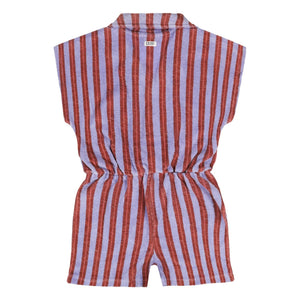 Tumble N'Dry - La Barre Deux Striped Organic Cotton Overalls | Purple