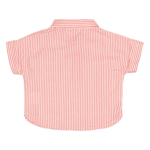 Búho - Striped Seersucker Shirt | Red