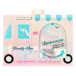Inuwet - Beauty Van unicorn hair and face mask set