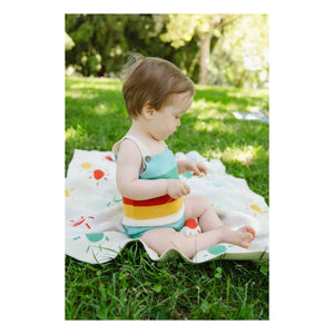 Bayiri - Rainbow Organic Cotton Romper | Turquoise