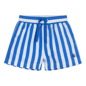 Petit Bateau - Baby Striped Recycled Fiber Swimsuit Shorts | Blue