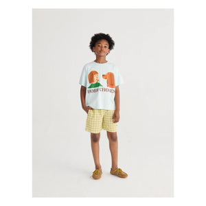 Bobo Choses - Organic Cotton Checked Shorts | Yellow