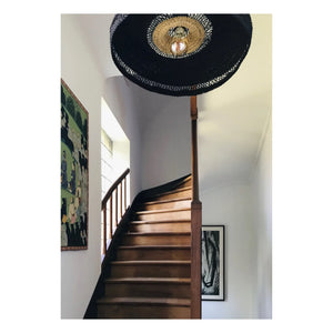 Golden Editions - Hatter El Dokuması Sarkıt Lamba | Siyah