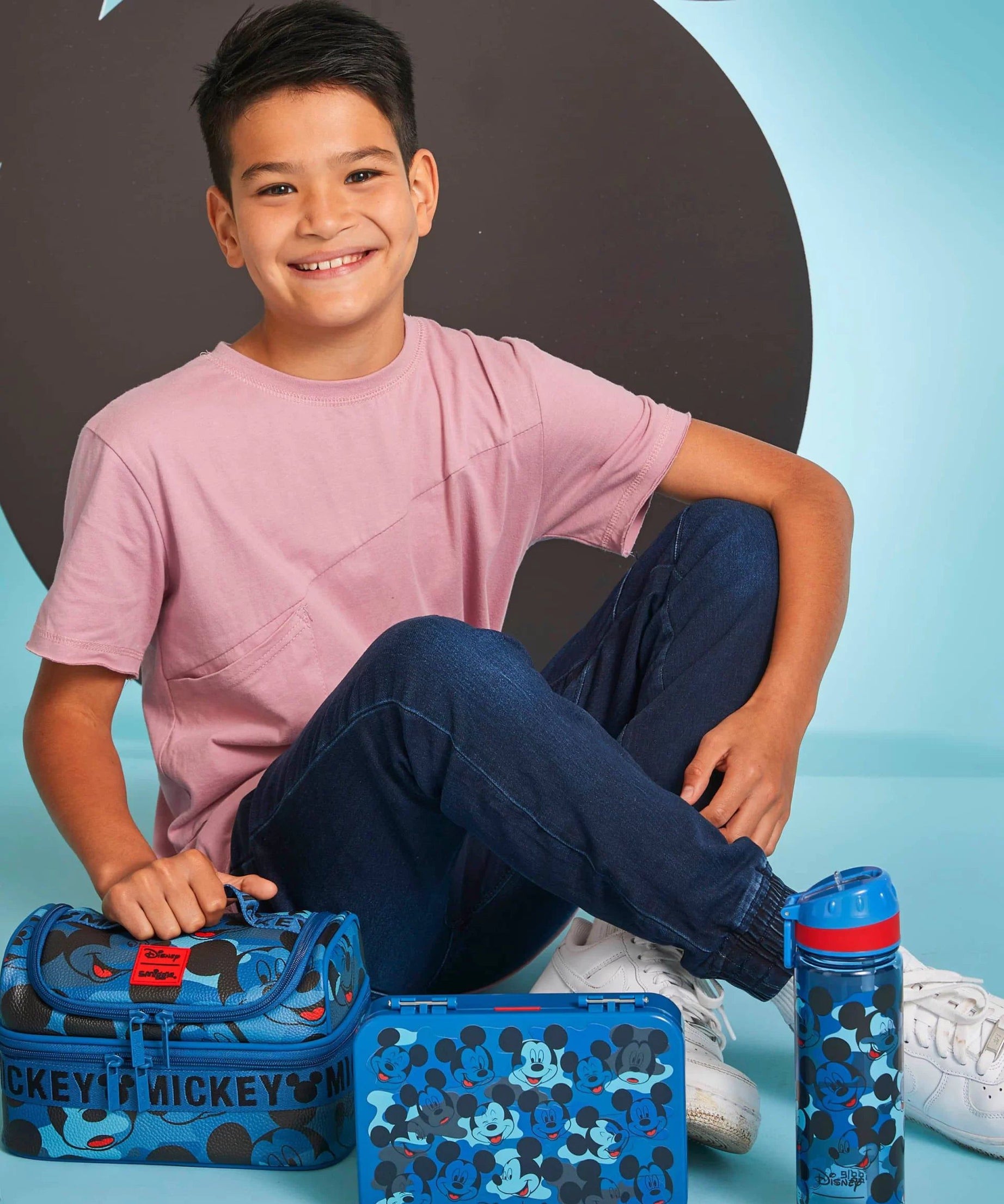 Smiggle - Mickey Mouse 650ML Pipetli BPA'sız Suluk-Dinossi