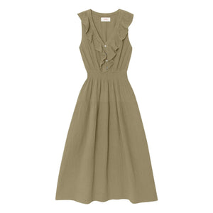 Xirena - Desa Cotton Dress | Olive Green