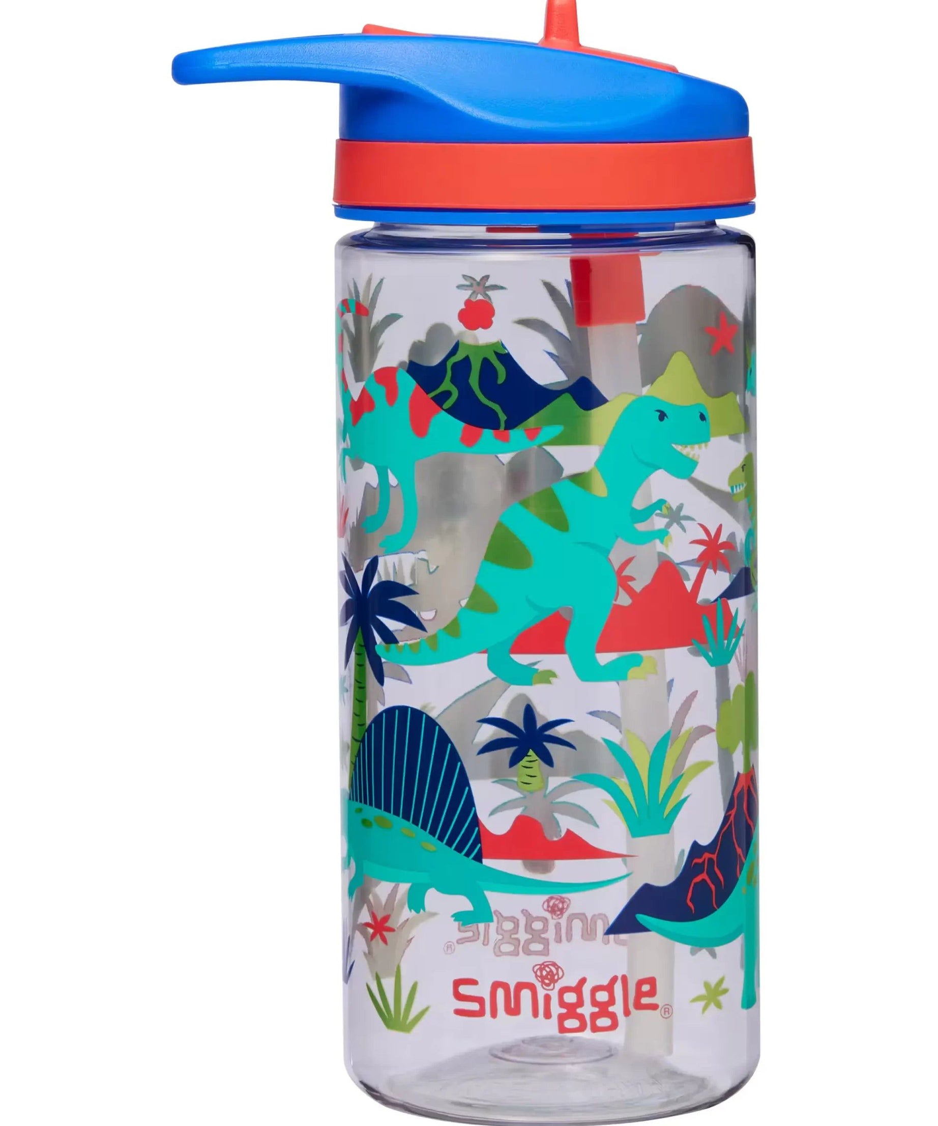 Smiggle - Movin 440 ML BPA'Sız Pipetli Suluk-Dinossi