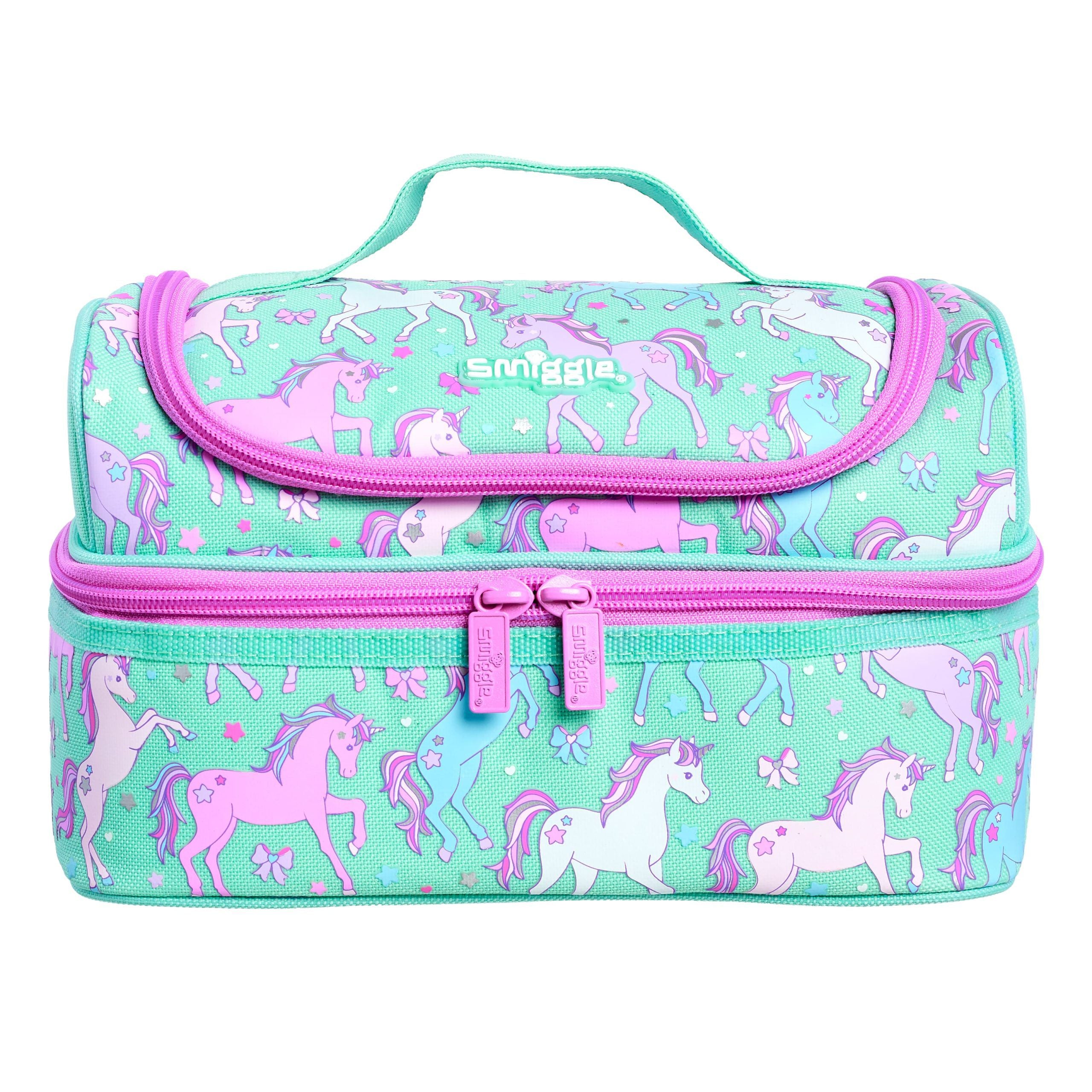 Smiggle - Çift Katlı Unicorn Beslenme Çantası-Dinossi