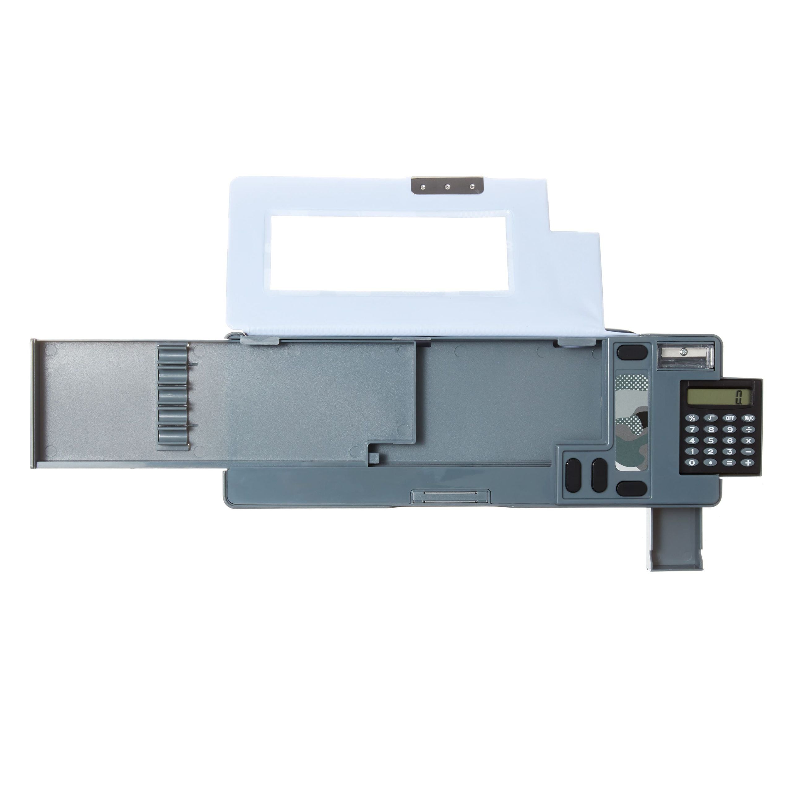 Smiggle - Budz Köpekbalığı Hesap Makineli Pop Out Otomatik Kalem Kutusu-Dinossi