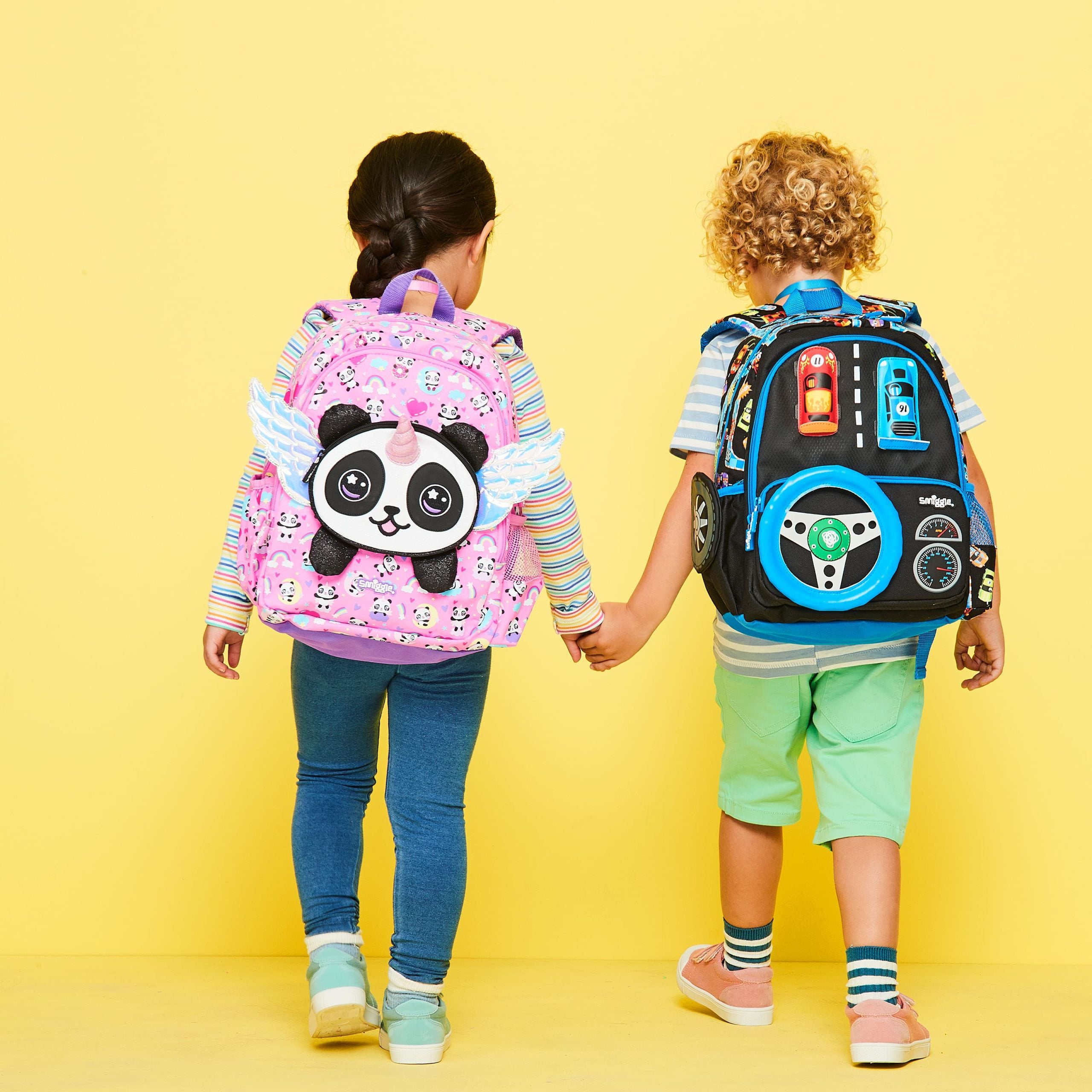 Smiggle - Panda Vroom Karakter Sırt Çantası-Dinossi